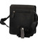 Pánska kožená crossbody taška čierna - Greenwood Chemis