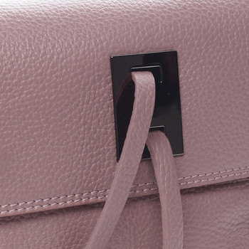 Dámska kožená crossbody kabelka fialovo ružová - ItalY Porta