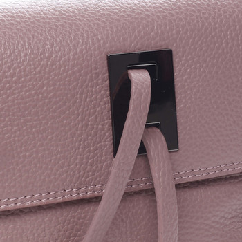 Dámska kožená crossbody kabelka fialovo ružová - ItalY Porta