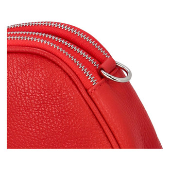 Dámska kožená crossbody kabelka červená - ItalY Prianna