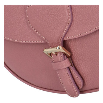 Dámska kožená kabelka cez plece ružová - ItalY Dreuty