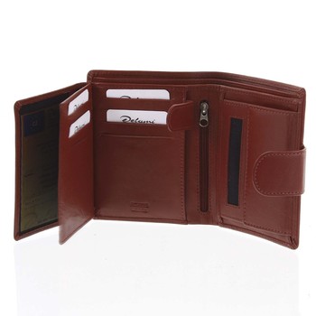Kožená módna tmavo červená peňaženka pre mužov - Delami Raynard