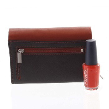 Dámska kožená peňaženka čierno červená - Bellugio Averi New