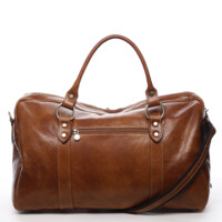 Cestovná kožená taška koňaková - Delami Vera Pelle Equado