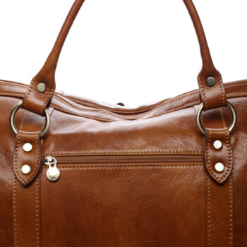 Cestovná kožená taška koňaková - Delami Vera Pelle Equado