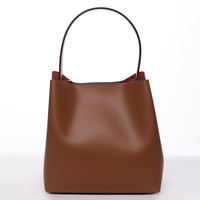 Dámska luxusná kožená kabelka svetlo hnedá - ItalY Hania