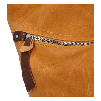 Dámska kabelka cez plece tmavožltá - Paolo Bags Nilsa