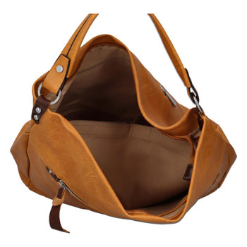 Dámska kabelka cez plece tmavožltá - Paolo Bags Nilsa