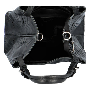 Dámska kožená kabelka cez plece čierna - ItalY Chelsea