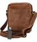 Pánska kožená crossbody taška svetlo hnedá brúsená - WILD Abilio