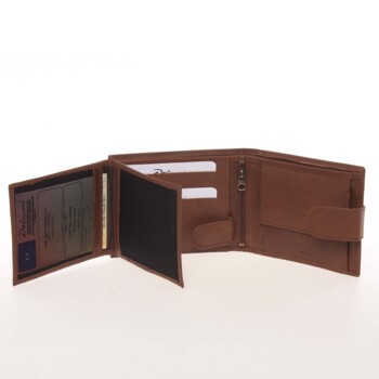 Pánska kožená peňaženka hnedá - Delami Adin