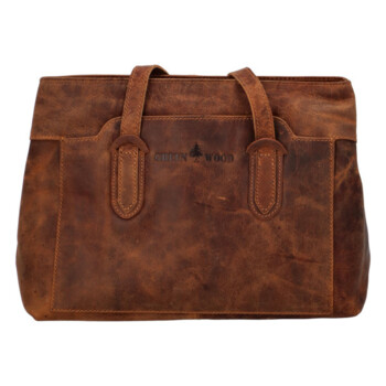 Dámska kožená kabelka cez rameno hnedá - Greenwood Cerestil