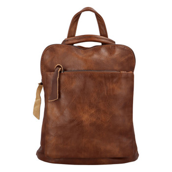 Dámsky mestský batoh kabelka tmavo hnedý - Paolo Bags Buginolli