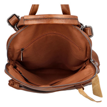 Dámsky mestský batoh kabelka tmavo hnedý - Paolo Bags Buginolli