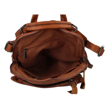Dámsky mestský batoh kabelka hnedý - Paolo Bags Buginolli