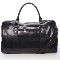 Cestovná kožená taška čierna - Delami Vera Pelle Equado