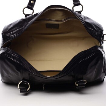 Cestovná kožená taška čierna - Delami Vera Pelle Equado