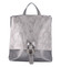 Dámsky kožený batôžtek kabelka strieborný - ItalY Francesco Small