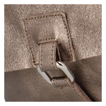 Dámsky kožený batôžtek kabelka bronzový - ItalY Francesco Small