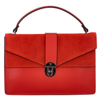 Dámska elegantná kožená kabelka červená - ItalY Lumea