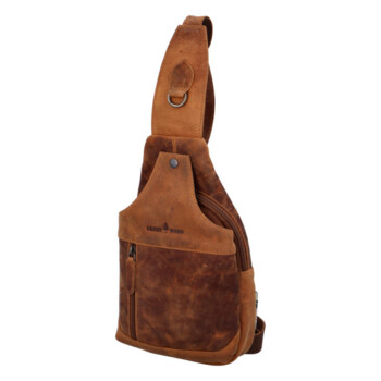 Pánsky kožený batoh svetlo hnedý - Greenwood Achym