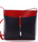 Dámska kožená crossbody kabelka čierno-červená - ItalY Aneta