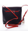 Dámska kožená crossbody kabelka čierno-červená - ItalY Aneta