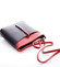 Dámska kožená crossbody kabelka čierno-červená - ItalY Aneta