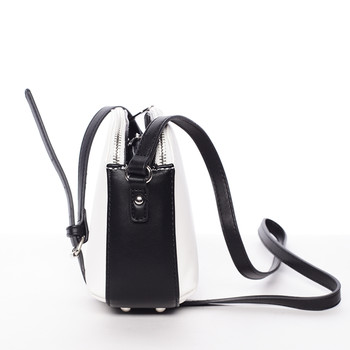 Štýlová crossbody kabelka bielo čierna - David Jones Presley