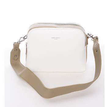 Štýlová crossbody kabelka biela camel - David Jones Resley