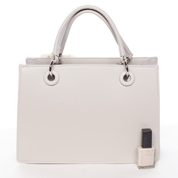 Luxusná svetlo šedá kabelka do ruky s šatkou - David Jones Ledell