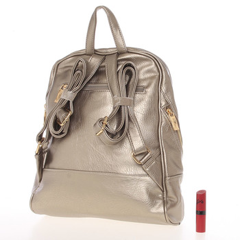 Dámsky originálny väčší batoh zlatý - Silvia Rosa Karsten