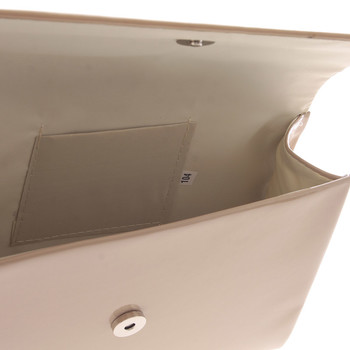 Štýlová dámska listová kabelka camel lesklá - Delami Boston