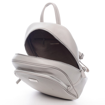 Dámsky mäkký mestský batoh šedý - David Jones Beatrice