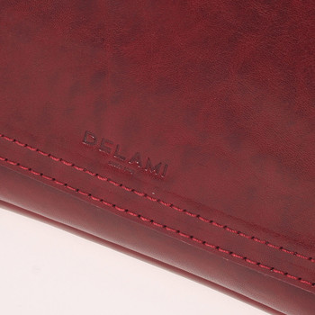 Červená elegantná crossbody kožená taška - Delami 1172