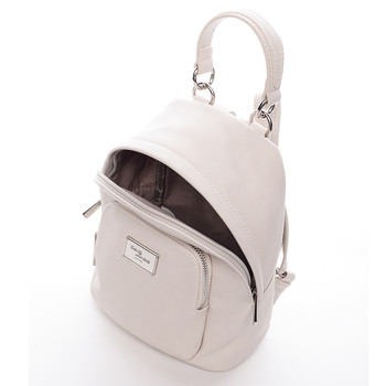 Malý dámsky batoh béžový - David Jones Zinhar