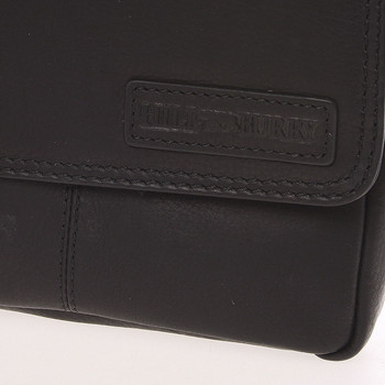 Malý pánsky kožený messenger čierny - Hill Burry Titus