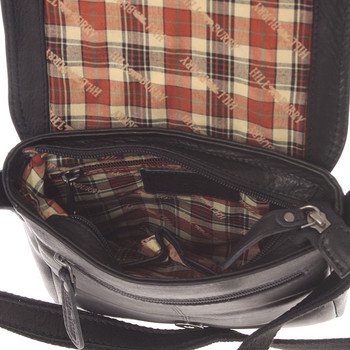 Malý pánsky kožený messenger čierny - Hill Burry Titus