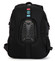 Kvalitný turistický a športový priedušný ruksak čierny - Suissewin 9510