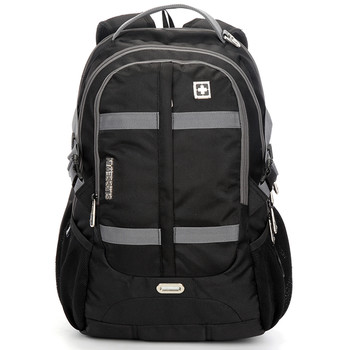 Multifunkčný priedušný batoh čierno šedý - Travel plus 8350