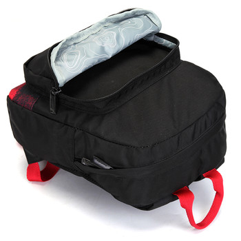 Stredný dámsky čierno červený batoh na výlety - Travel plus 0643