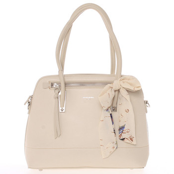 Elegantná trendy tmavo béžová kabelka do ruky - David Jones Felicity