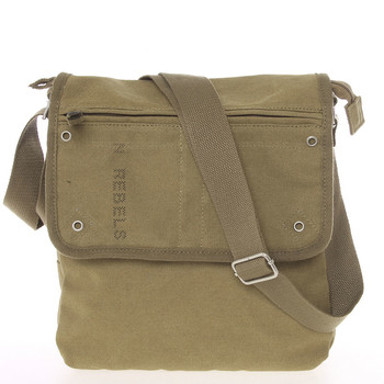 Moderná pánska látková khaki kabelka cez rameno - New Rebels Trevon