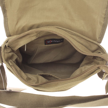 Moderná pánska látková khaki kabelka cez rameno - New Rebels Trevon