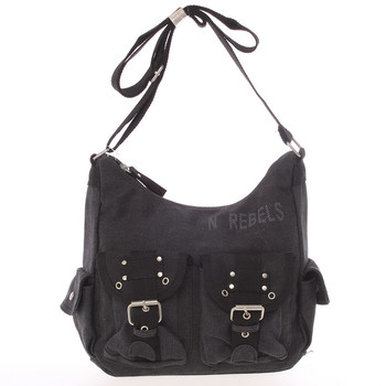 Dámska látková crossbody taška čierna - New Rebels Mikayla