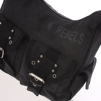Dámska látková crossbody taška čierna - New Rebels Mikayla