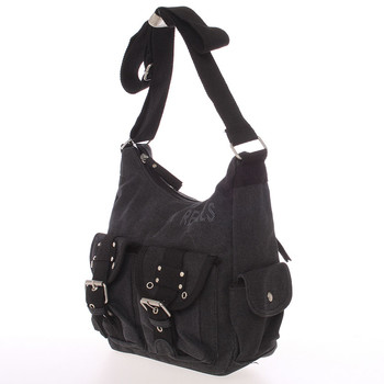 Dámska látková crossbody taška čierna - New Rebels Mikayla