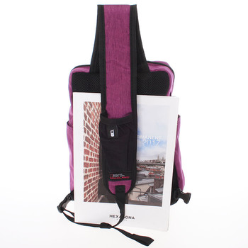 Stredne veľký fialový multifunkčný batoh - Travel plus 8253