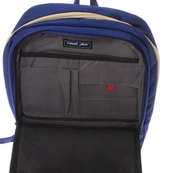Kvalitný školský a cestovný batoh modrý - Travel plus 0100
