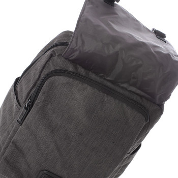Stredne veľký šedý multifunkčný batoh - Travel plus 8253